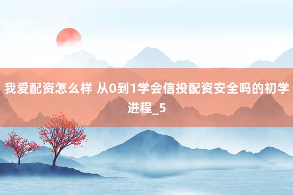 我爱配资怎么样 从0到1学会信投配资安全吗的初学进程_5