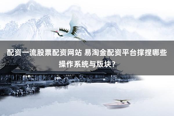 配资一流股票配资网站 易淘金配资平台撑捏哪些操作系统与版块？